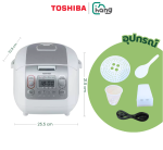 Toshiba หม้อหุงข้าวดิจิตอล 1 ลิตร รุ่น RC-10NMF RC 10NMF RC10NMF - Image 2